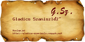 Gladics Szaniszló névjegykártya